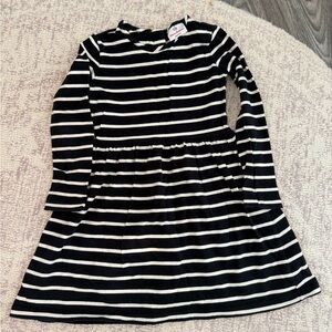 Hanna Andersson Black and White Striped Dress